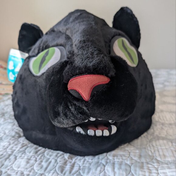 Dan Dee Big Greeter Head Black Cat Panther Halloween Mask Cosplay Furry Head - Picture 3 of 16